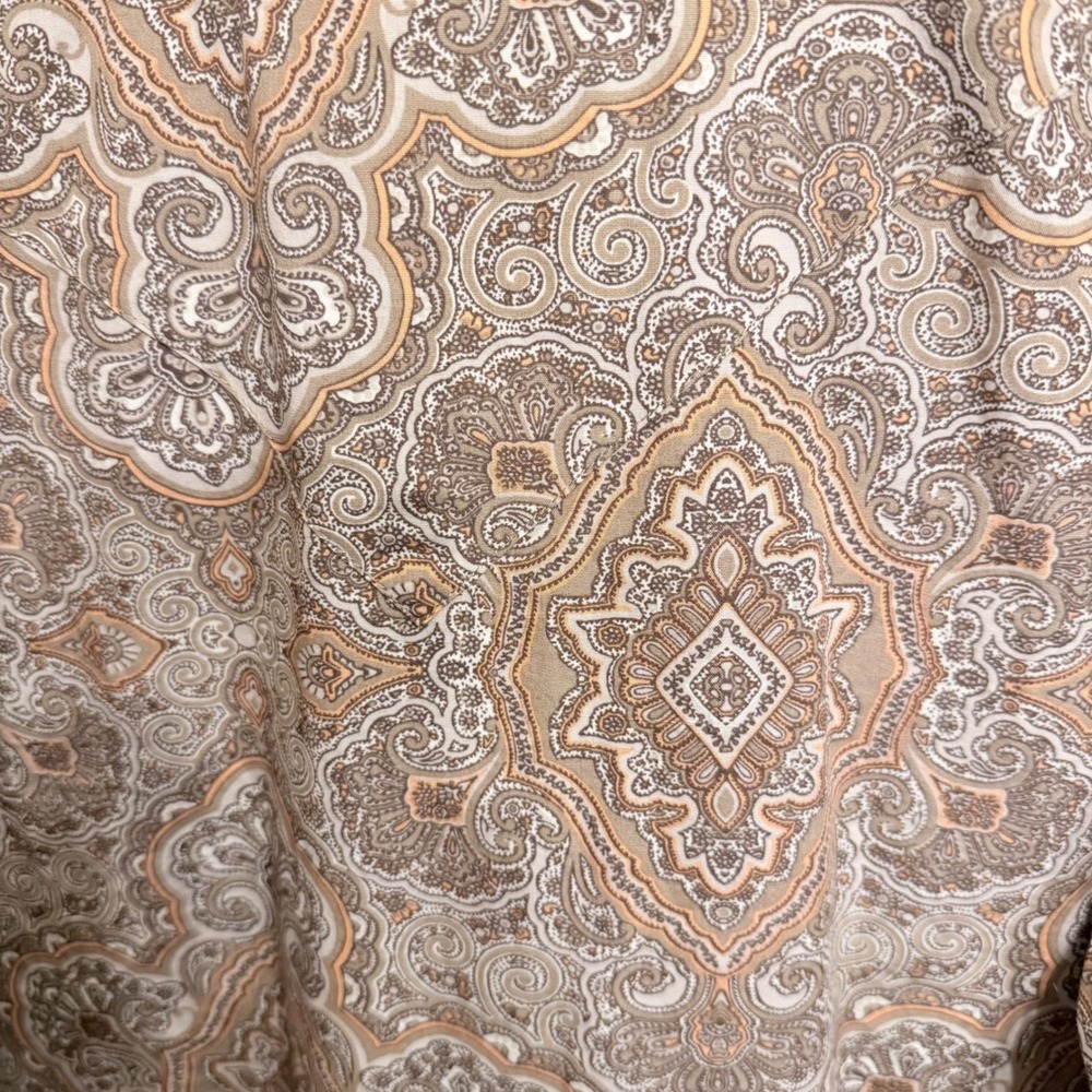 Stetson Mens XL Desert Paisley Western Pearl Snap Shirt Tan Brown Cowboy Rodeo - Picture 10 of 10